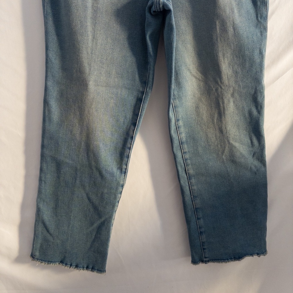 Good American Mid Rise Straight Leg Jeans Size 14 Blue NWT - Picture 6 of 7
